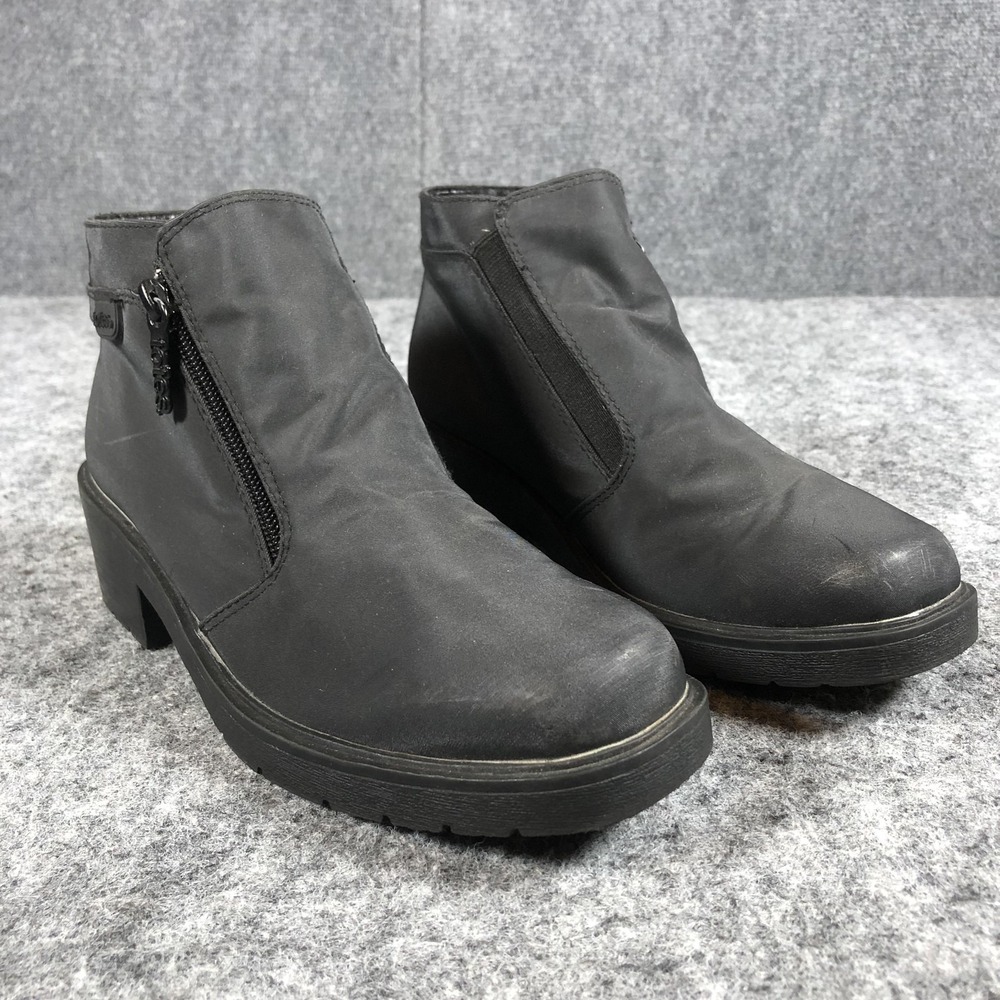 Totes Boots Womens Size 7‎ Black Piedmont Ankle Block Heel Side Zip Booties